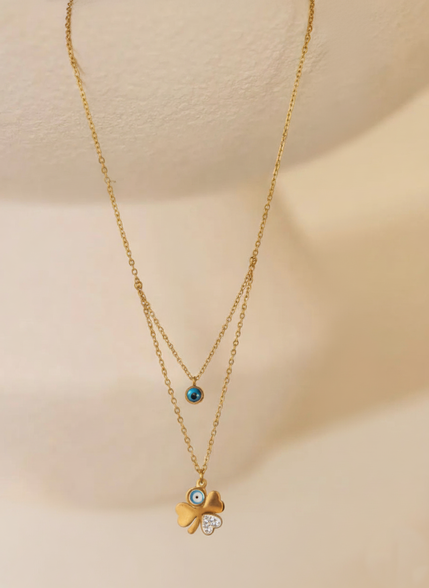Blue Aura Luck Pendant Chain
